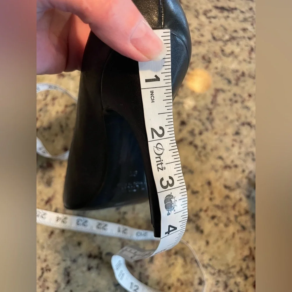 New J. Crew Mona Italian Black Leather Heels size 8.5 retail $198